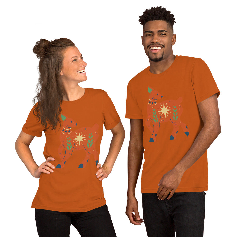 T-shirt unisexe - Cerf de Noël