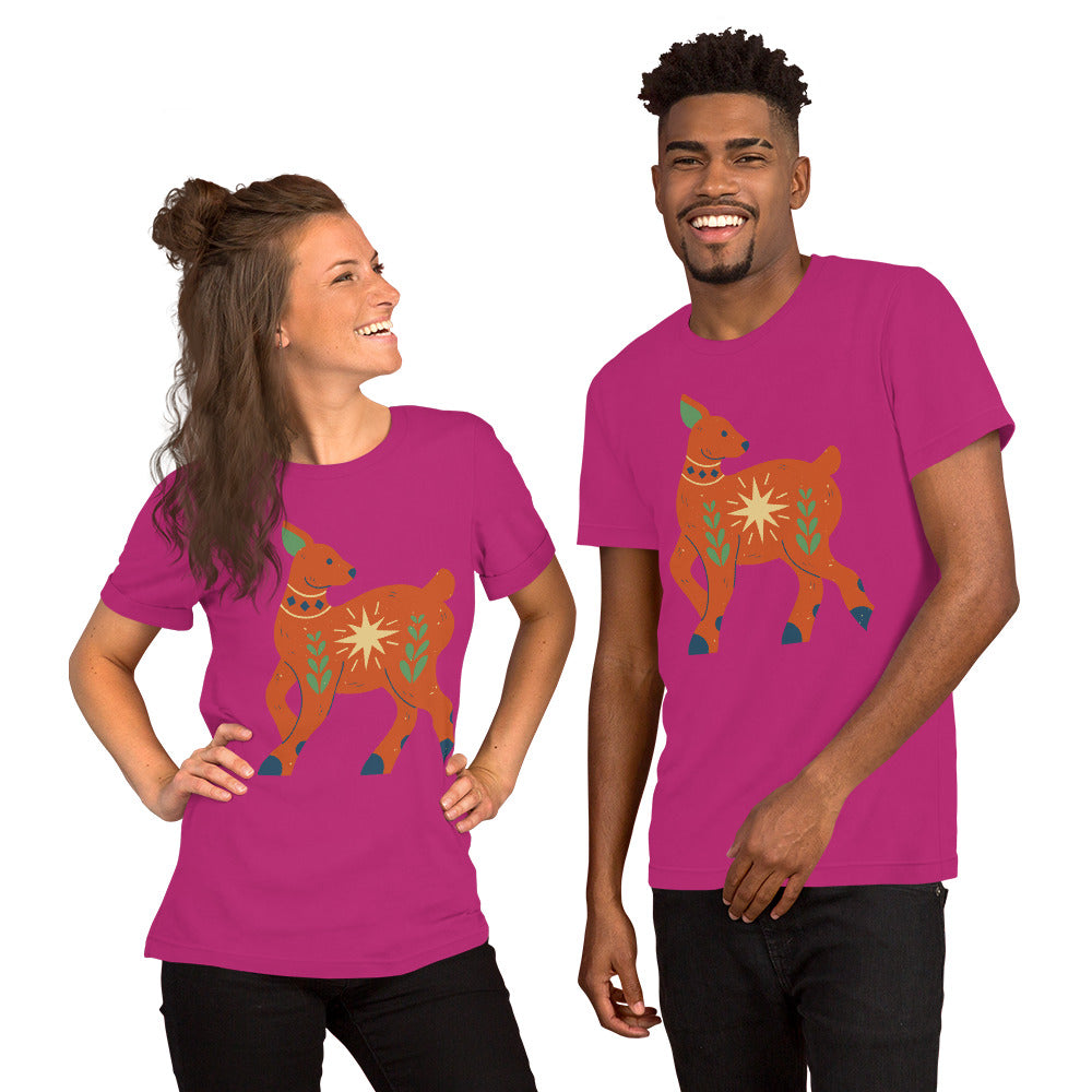 T-shirt unisexe - Cerf de Noël