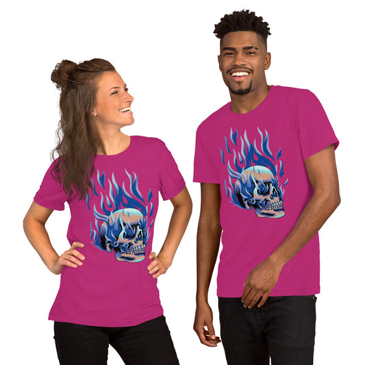 T-shirt unisexe - Tête Enflammée