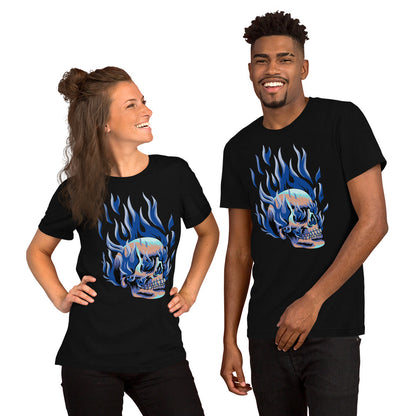 T-shirt unisexe - Tête Enflammée
