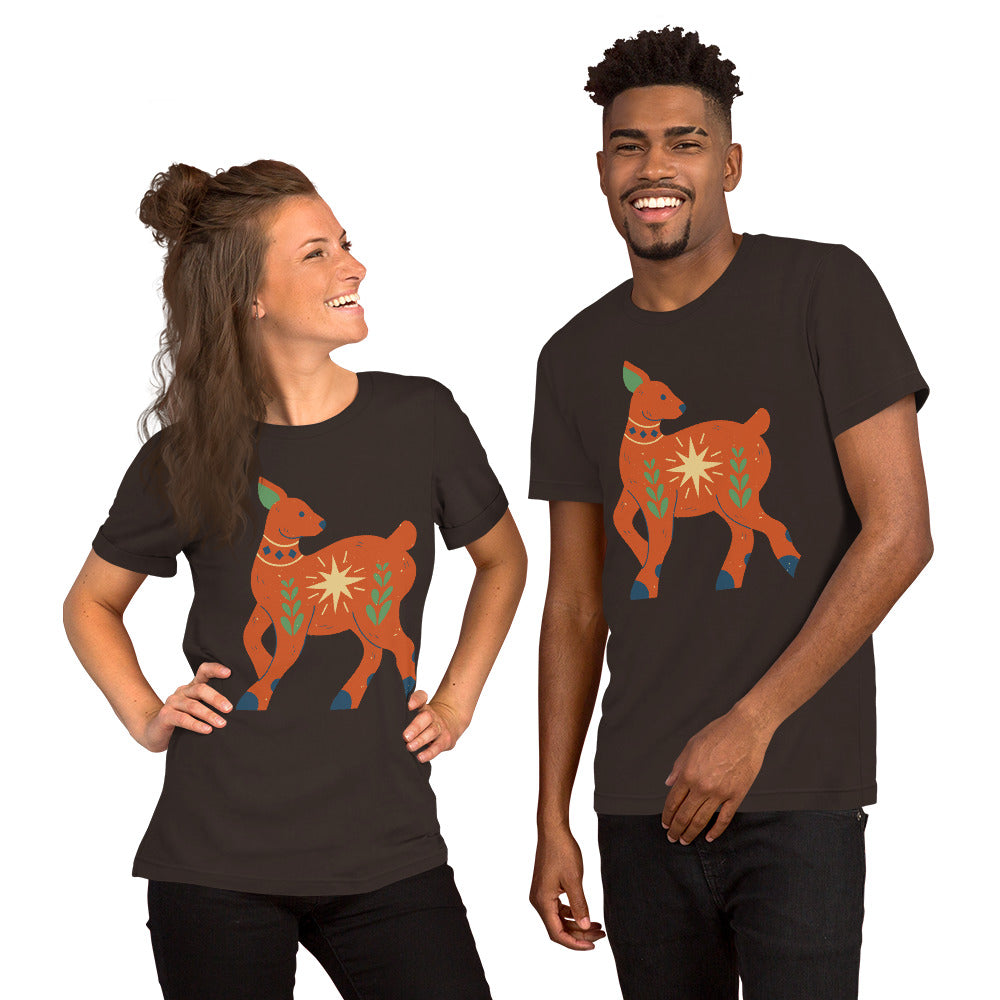 T-shirt unisexe - Cerf de Noël