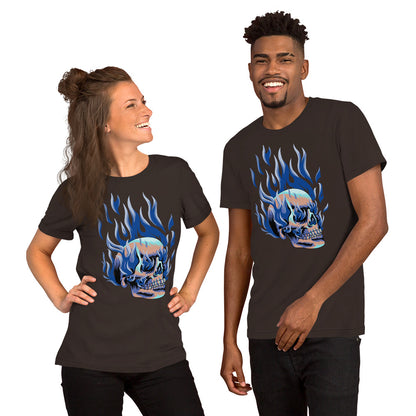 T-shirt unisexe - Tête Enflammée