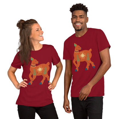 T-shirt unisexe - Cerf de Noël