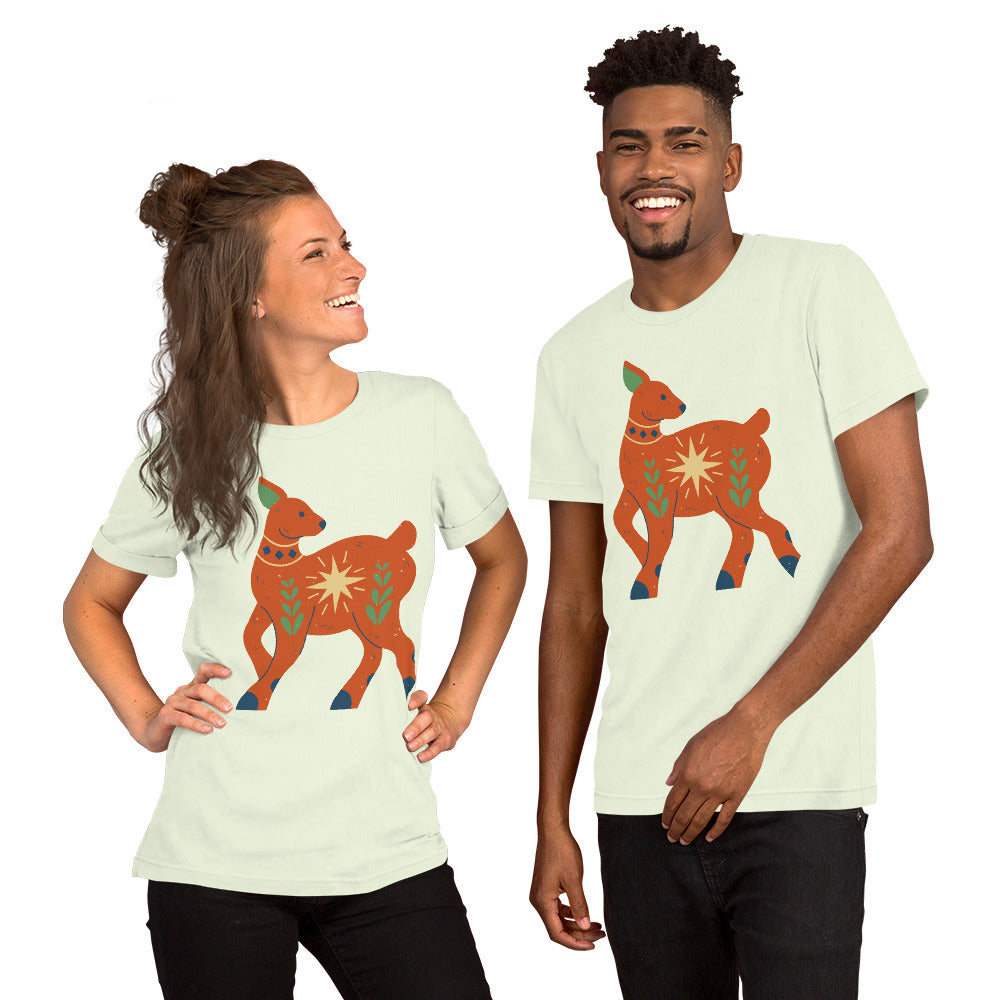 T-shirt unisexe - Cerf de Noël