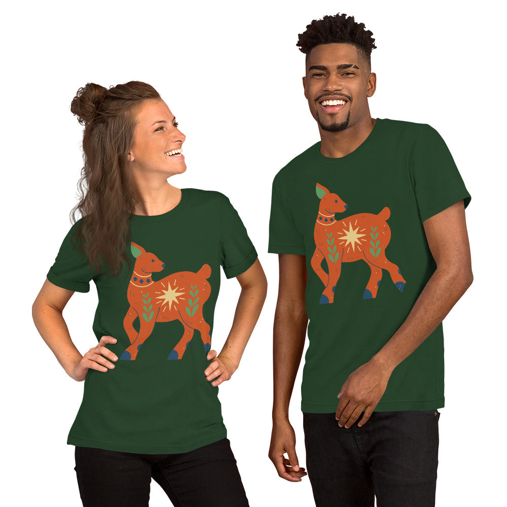 T-shirt unisexe - Cerf de Noël