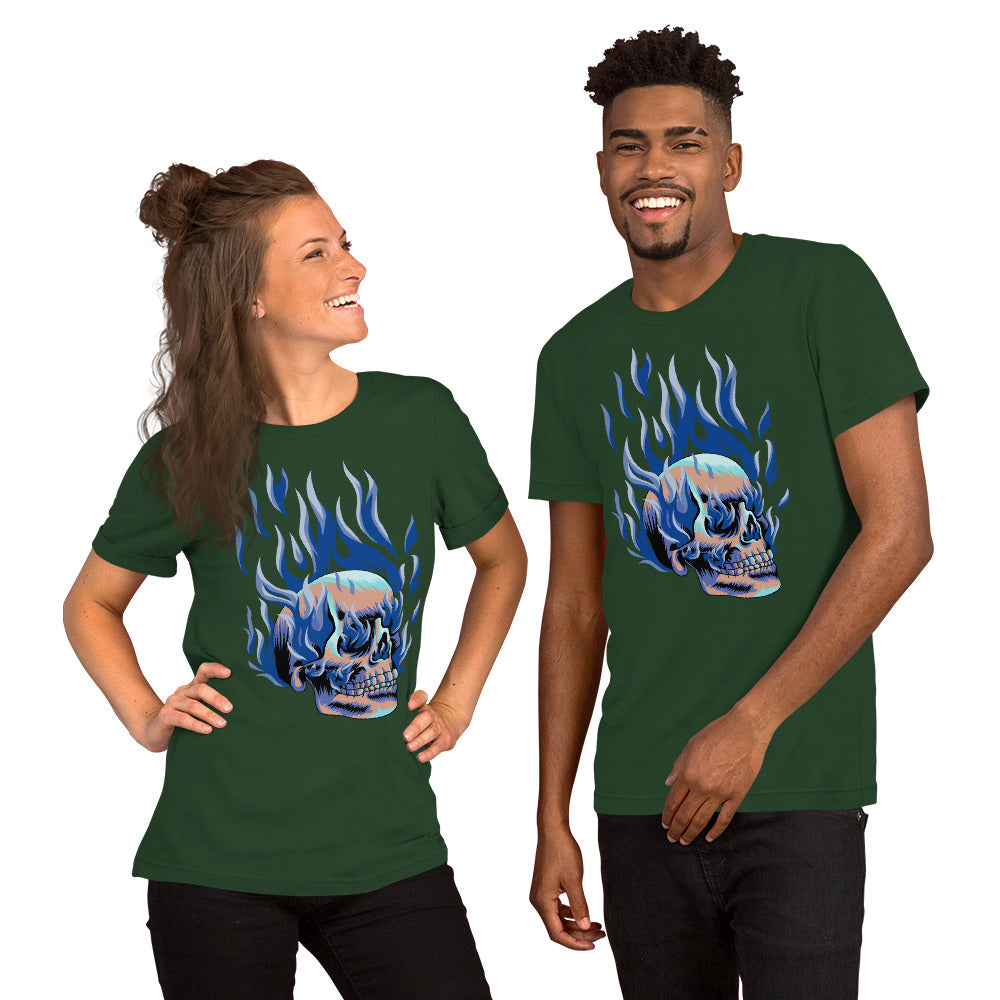 T-shirt unisexe - Tête Enflammée
