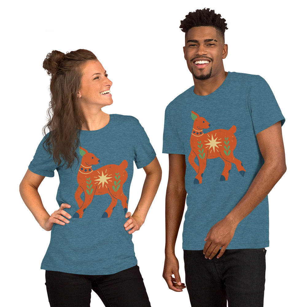 T-shirt unisexe - Cerf de Noël