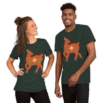 T-shirt unisexe - Cerf de Noël