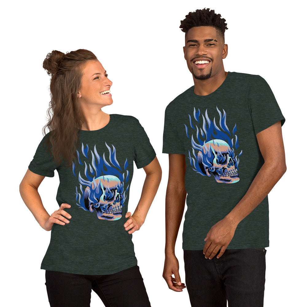 T-shirt unisexe - Tête Enflammée