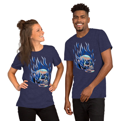 T-shirt unisexe - Tête Enflammée