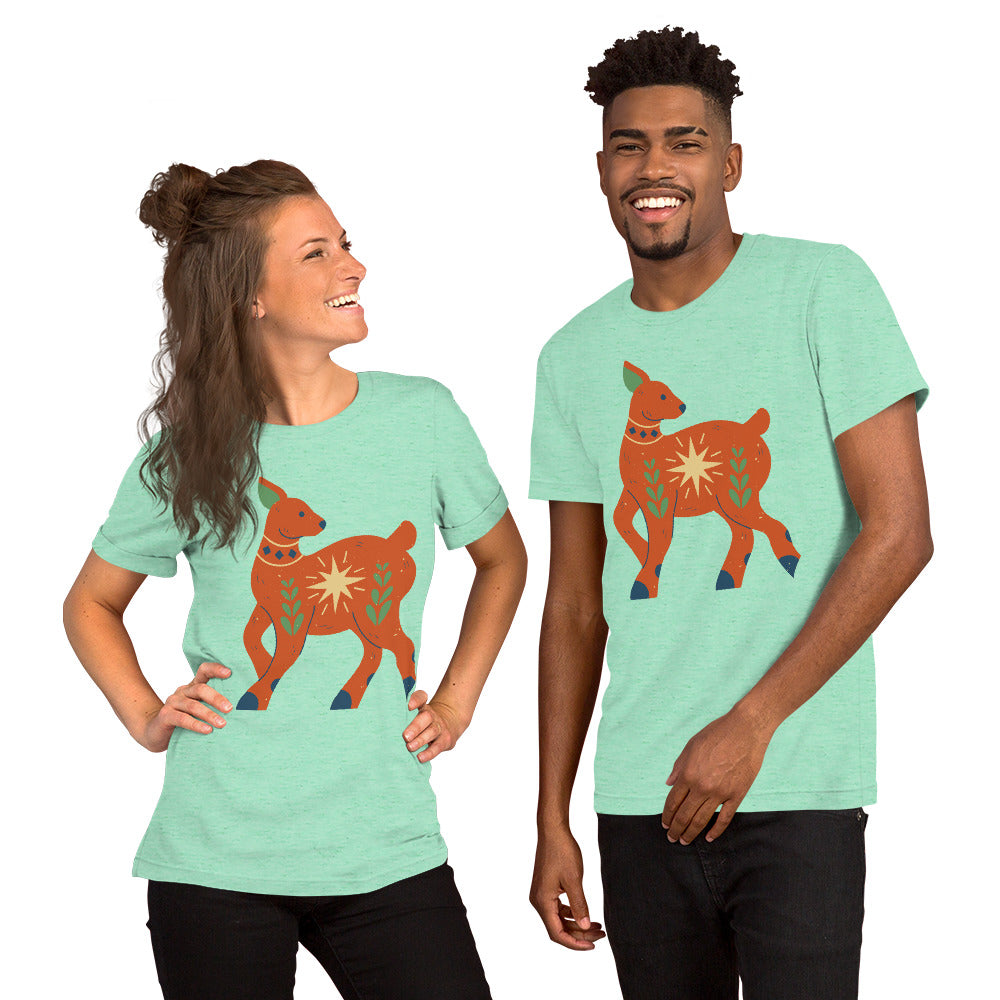 T-shirt unisexe - Cerf de Noël