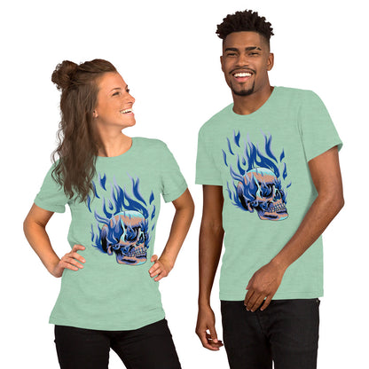 T-shirt unisexe - Tête Enflammée