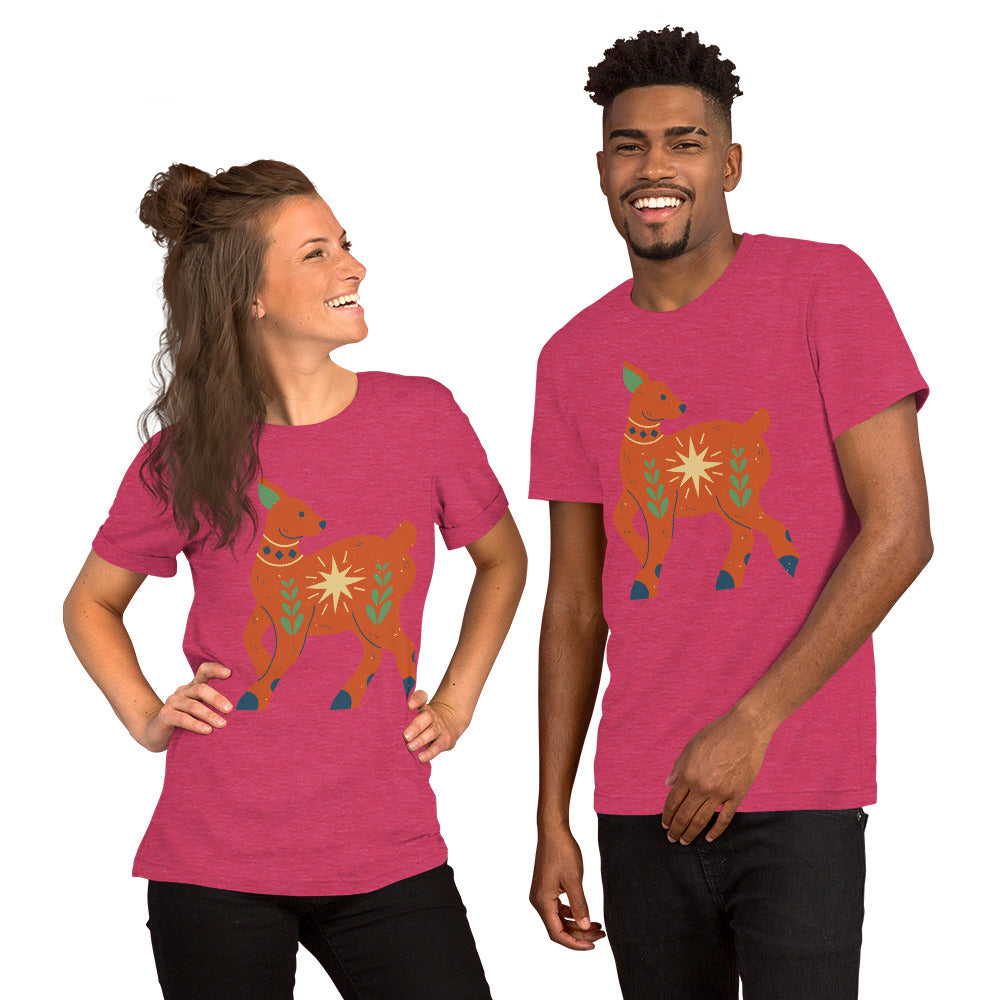T-shirt unisexe - Cerf de Noël