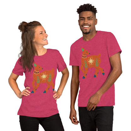 T-shirt unisexe - Cerf de Noël