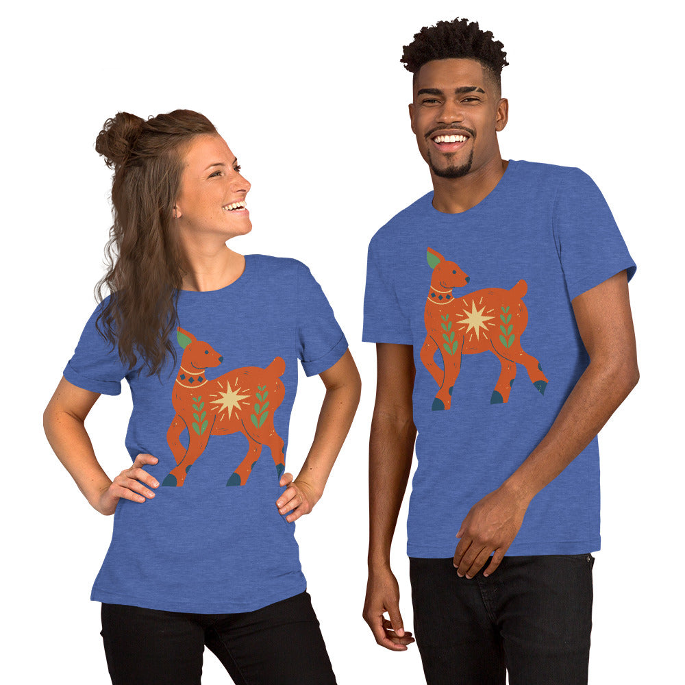 T-shirt unisexe - Cerf de Noël