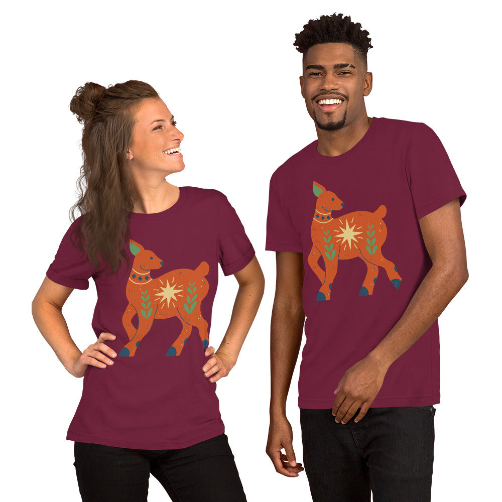 T-shirt unisexe - Cerf de Noël