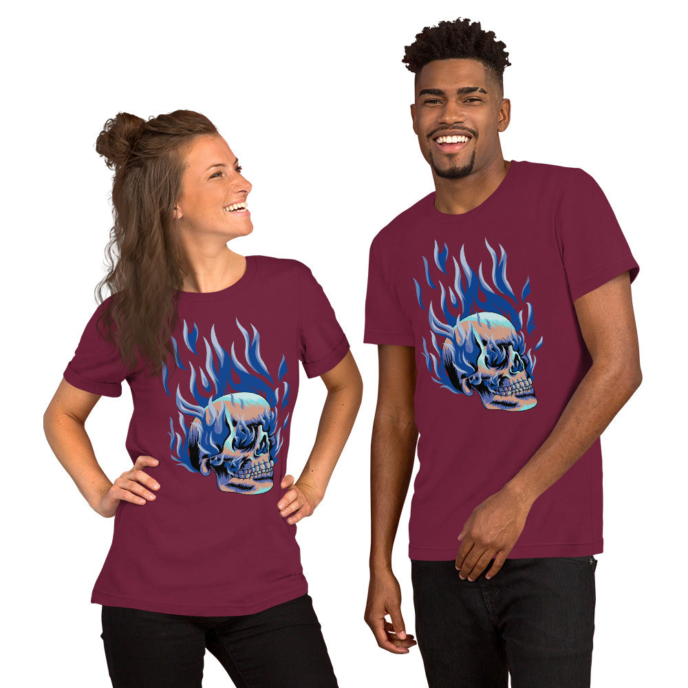 T-shirt unisexe - Tête Enflammée