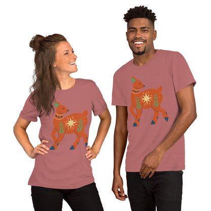 T-shirt unisexe - Cerf de Noël