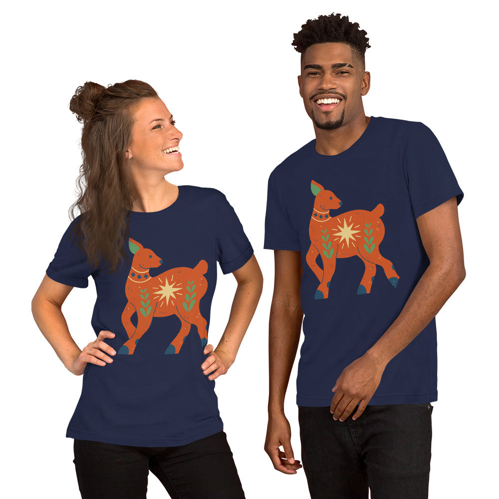 T-shirt unisexe - Cerf de Noël