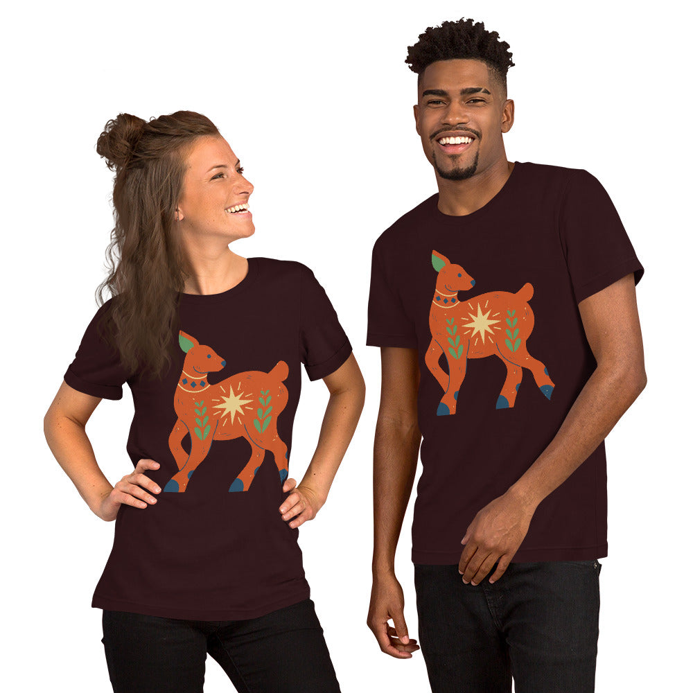 T-shirt unisexe - Cerf de Noël