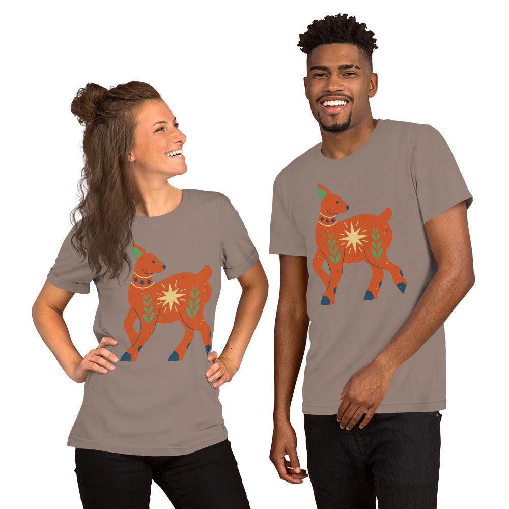 T-shirt unisexe - Cerf de Noël