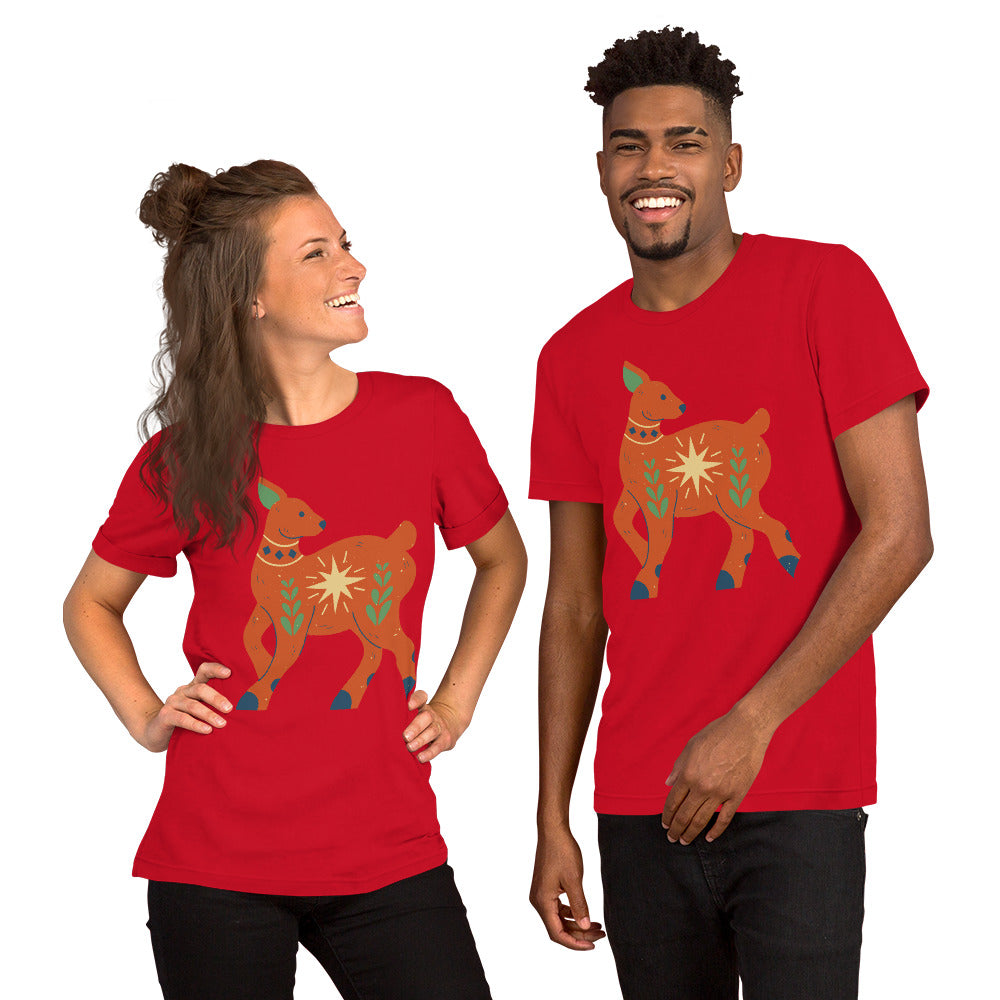 T-shirt unisexe - Cerf de Noël