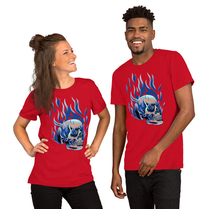T-shirt unisexe - Tête Enflammée