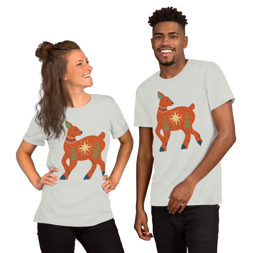T-shirt unisexe - Cerf de Noël