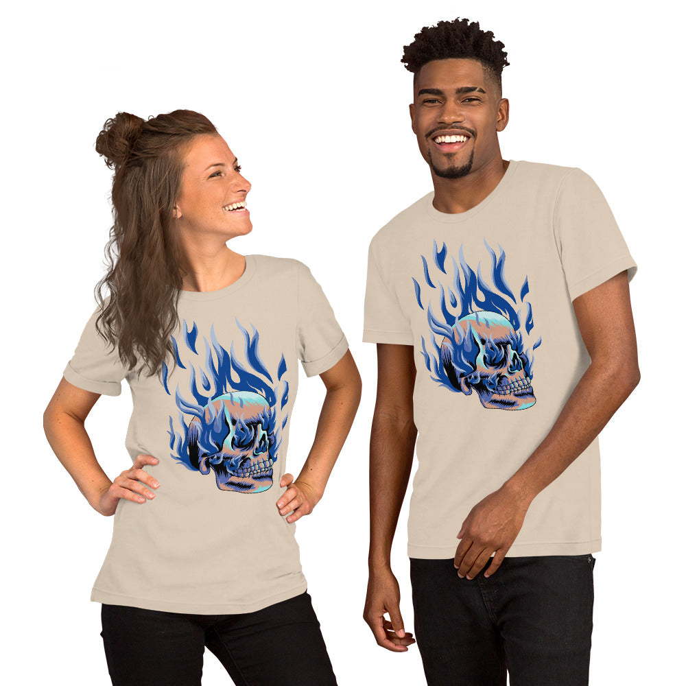 T-shirt unisexe - Tête Enflammée
