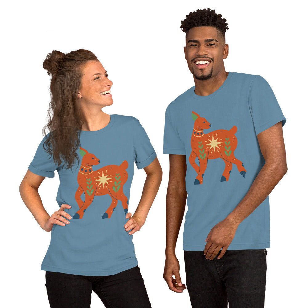 T-shirt unisexe - Cerf de Noël