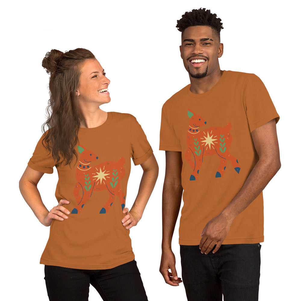 T-shirt unisexe - Cerf de Noël