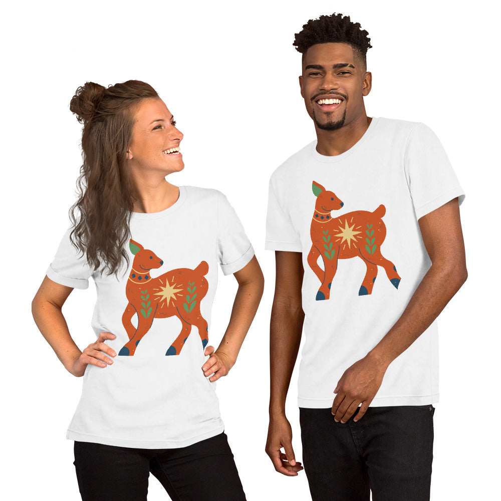 T-shirt unisexe - Cerf de Noël
