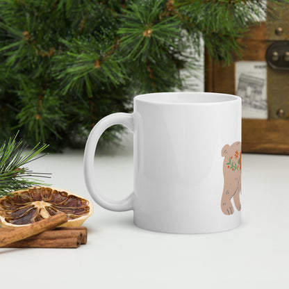 Mug Blanc Brillant - Ours De Noël