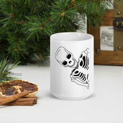 Mug Blanc Brillant - Squelette
