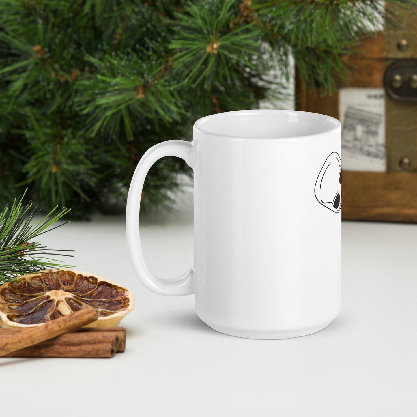 Mug Blanc Brillant - Squelette