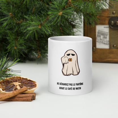 Mug Blanc Brillant - Fantôme Du Matin