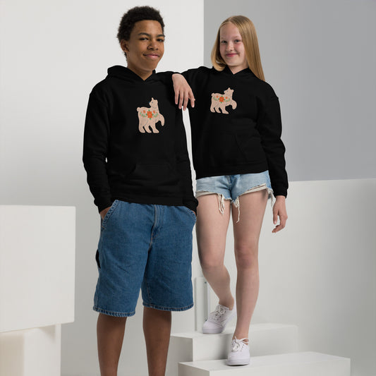 Sweat à capuche épais pour les jeunes - Ours De Noël
