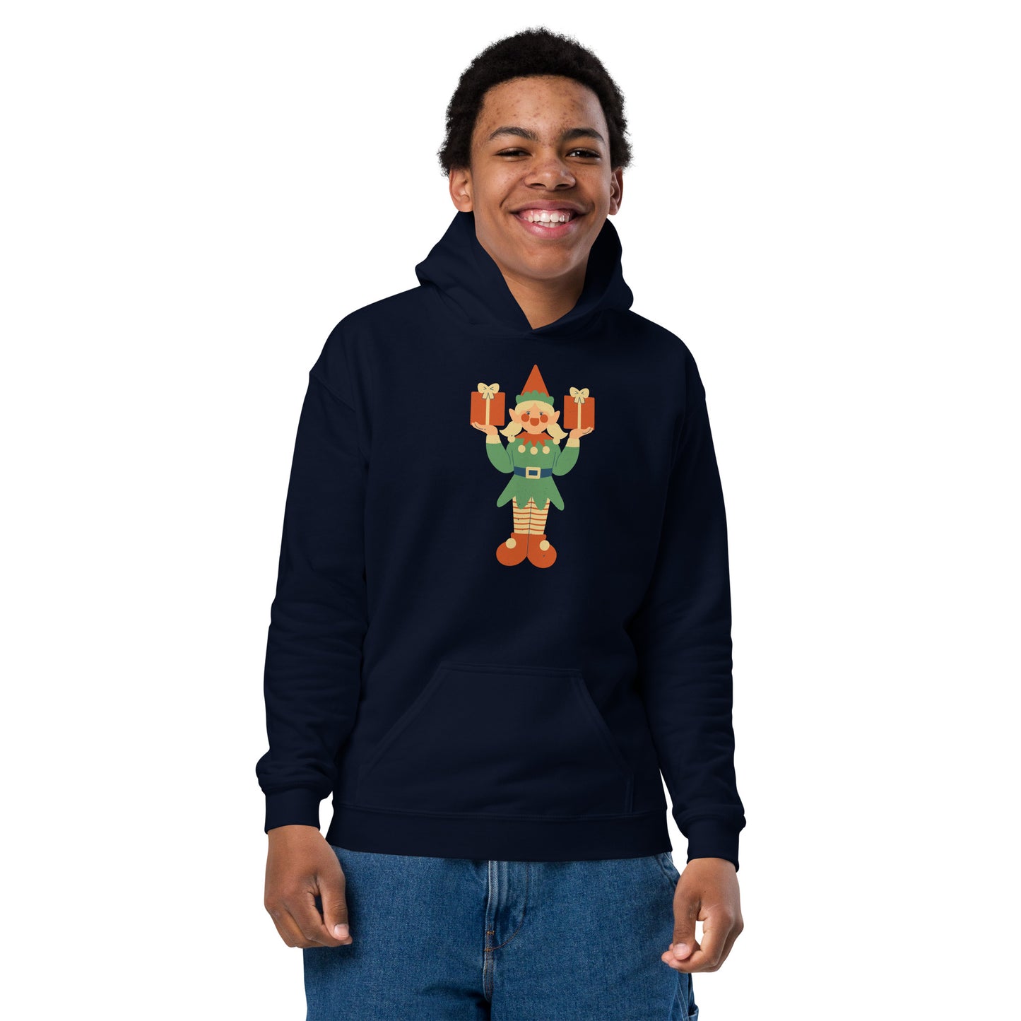 Sweat à capuche épais pour les jeunes - Lutin De Noël