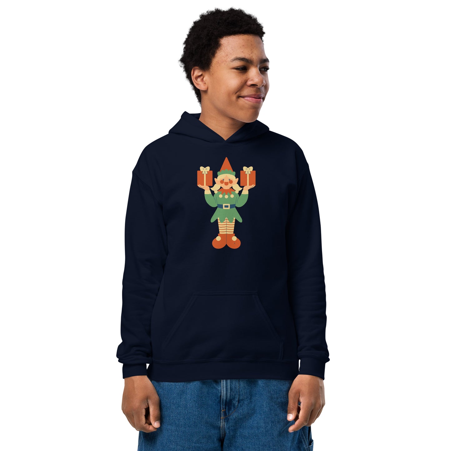 Sweat à capuche épais pour les jeunes - Lutin De Noël