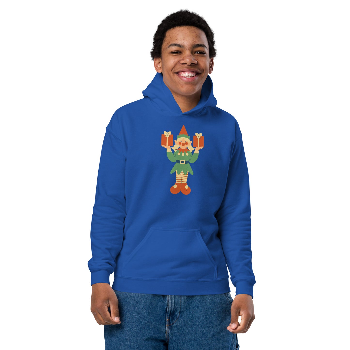 Sweat à capuche épais pour les jeunes - Lutin De Noël