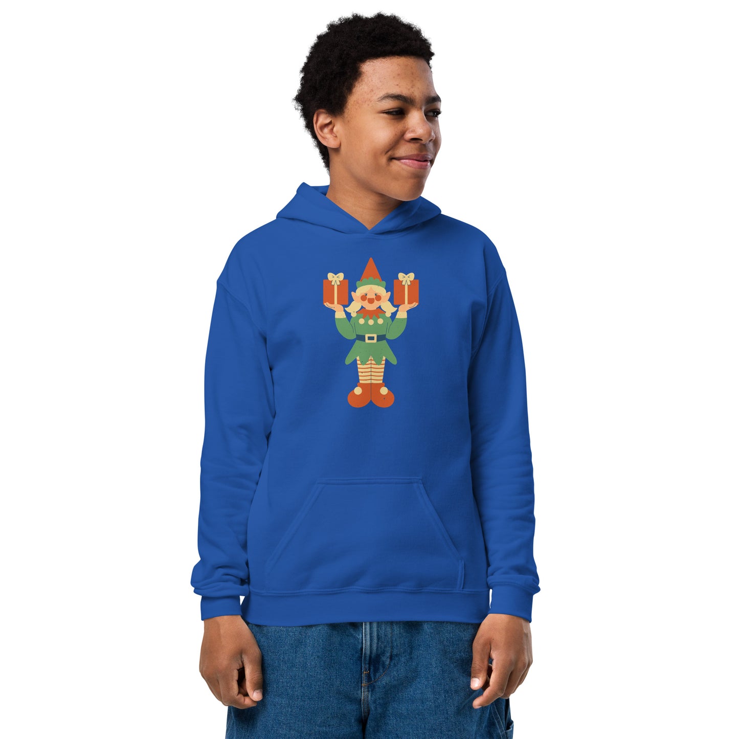 Sweat à capuche épais pour les jeunes - Lutin De Noël