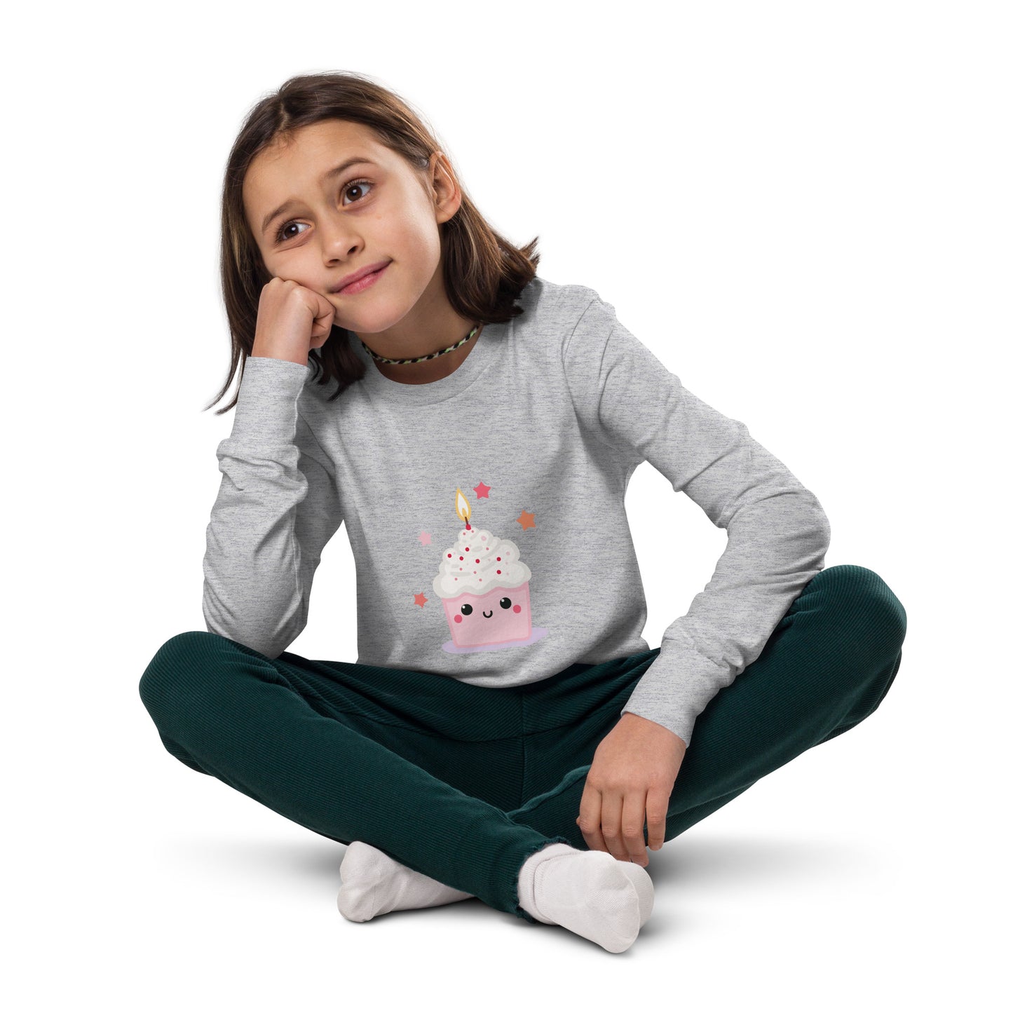 Haut à manches longues adolescent - Cupcake Licorne