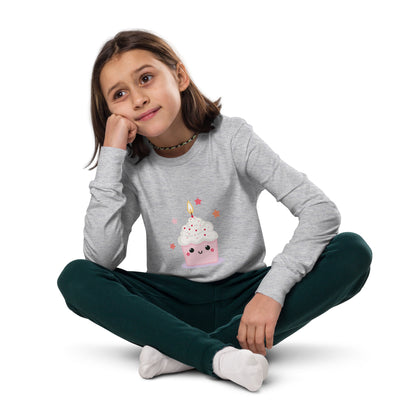 Haut à manches longues adolescent - Cupcake Licorne
