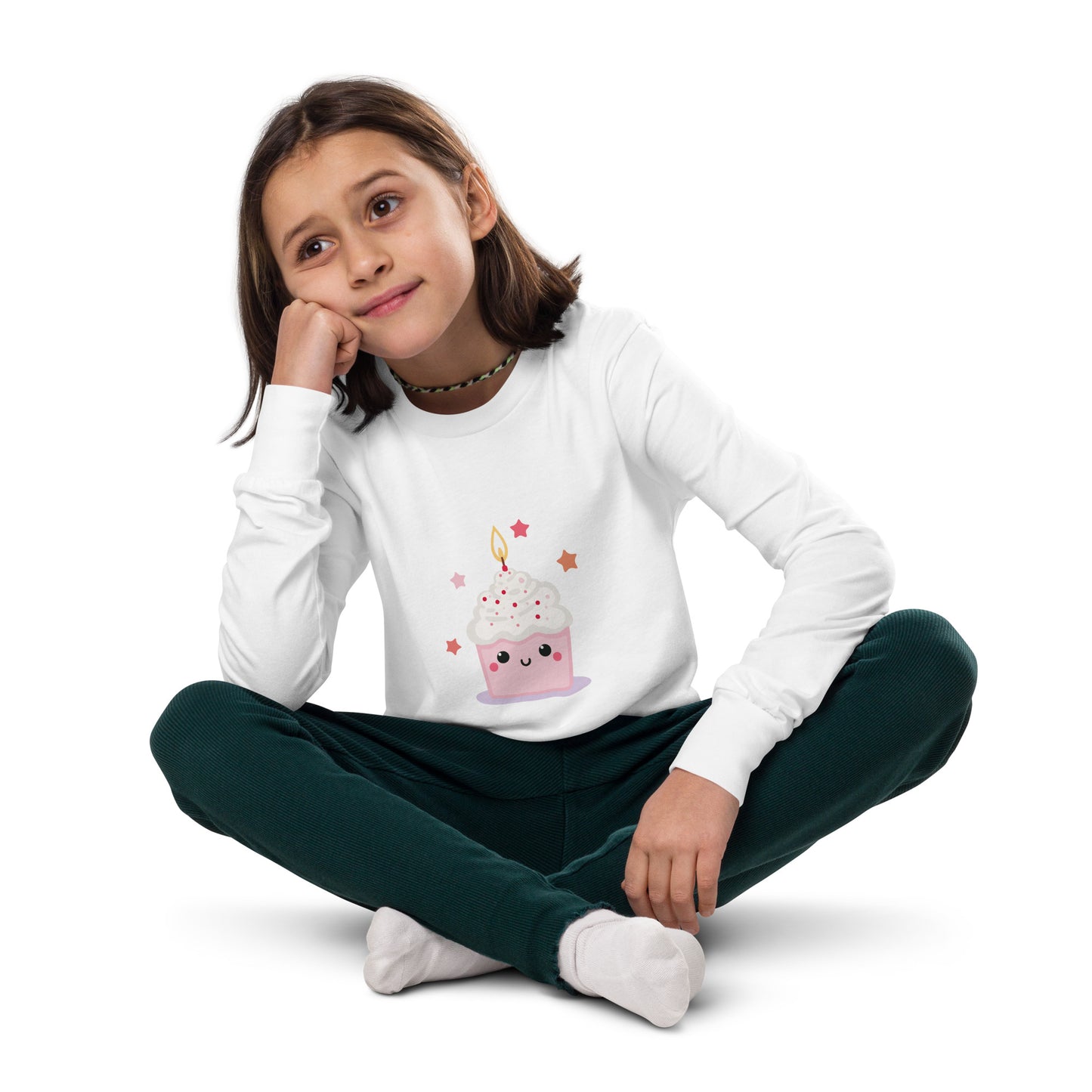 Haut à manches longues adolescent - Cupcake Licorne