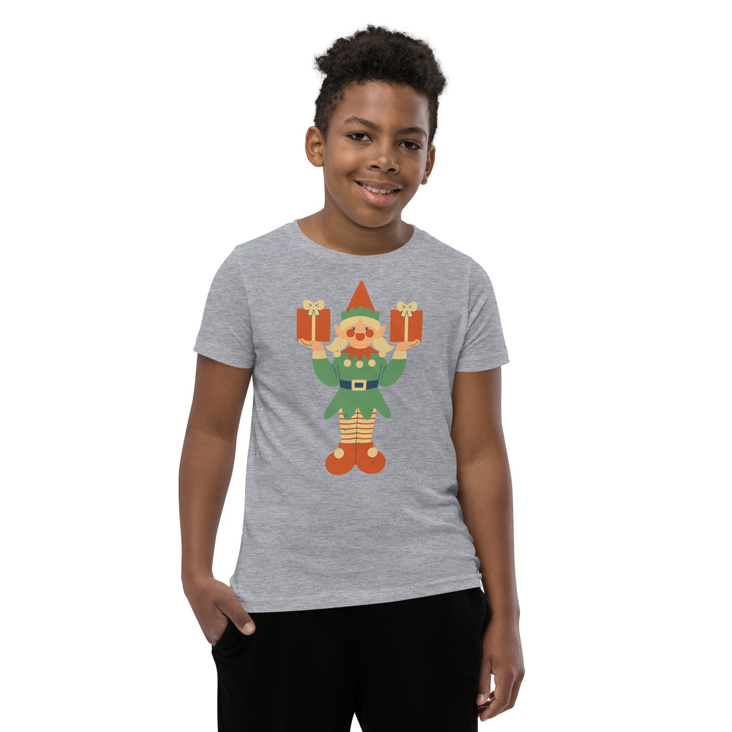 T-shirt à Manches Courtes pour Adolescent - Lutin De Noël