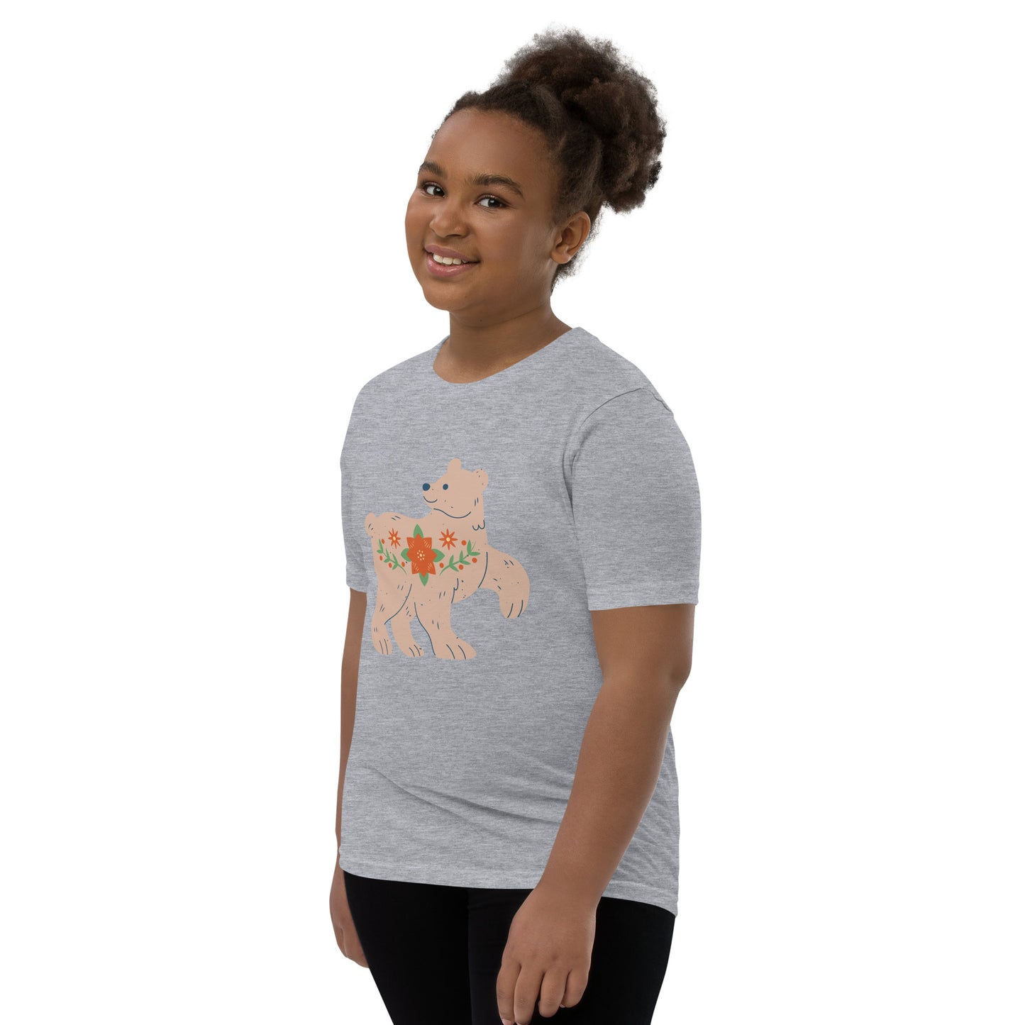 T-shirt à Manches Courtes pour Adolescent - Ours De Noël