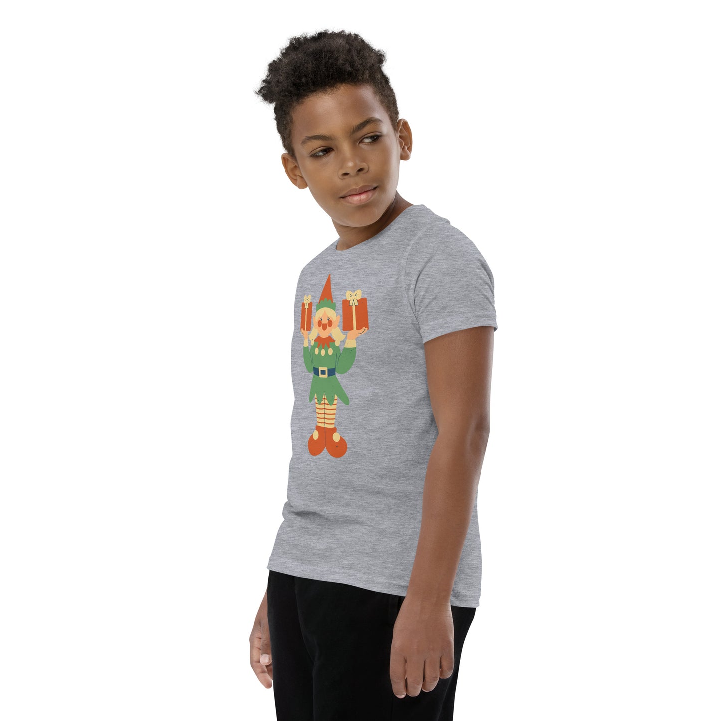 T-shirt à Manches Courtes pour Adolescent - Lutin De Noël
