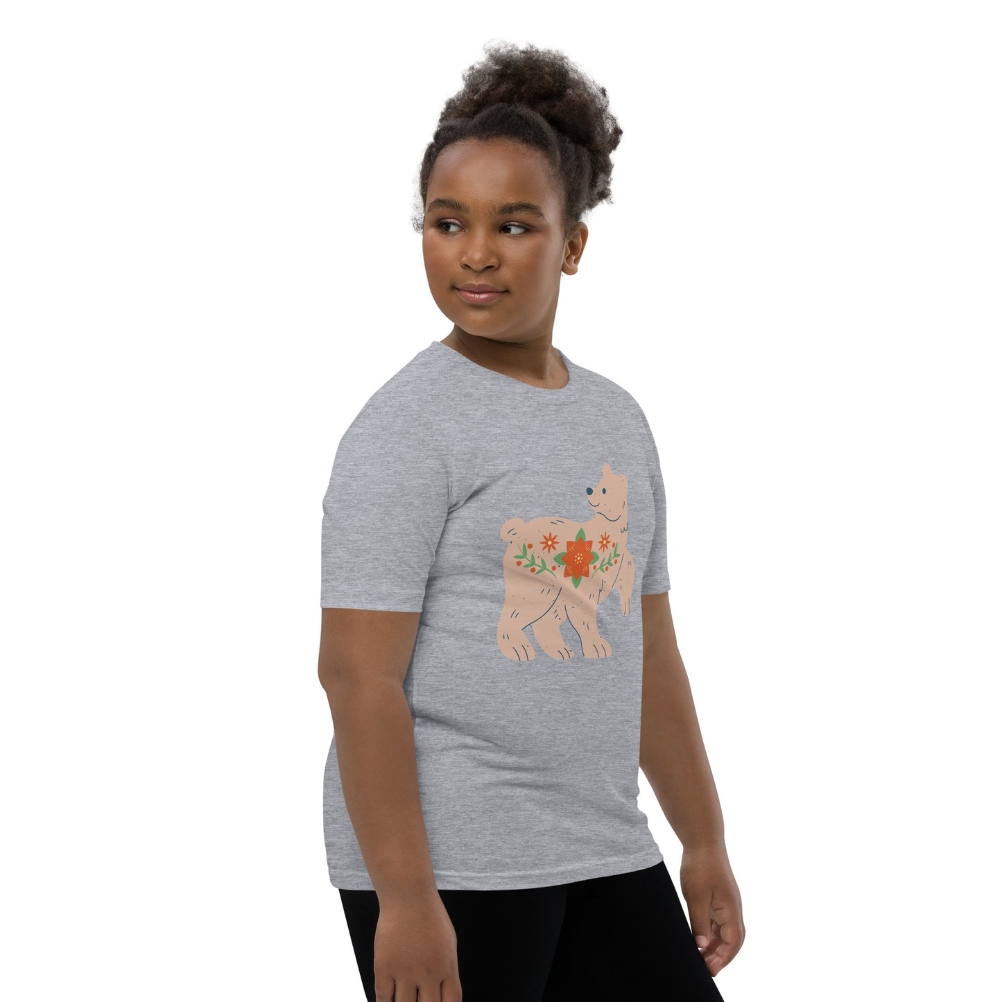 T-shirt à Manches Courtes pour Adolescent - Ours De Noël