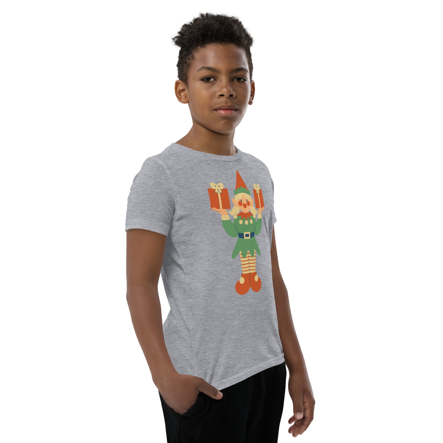 T-shirt à Manches Courtes pour Adolescent - Lutin De Noël