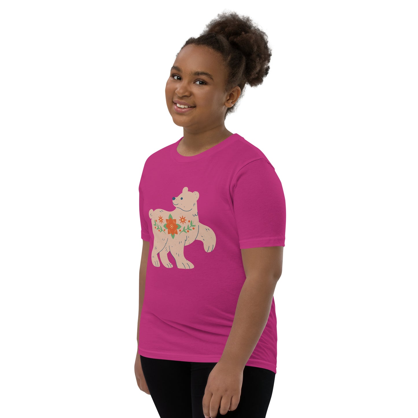 T-shirt à Manches Courtes pour Adolescent - Ours De Noël